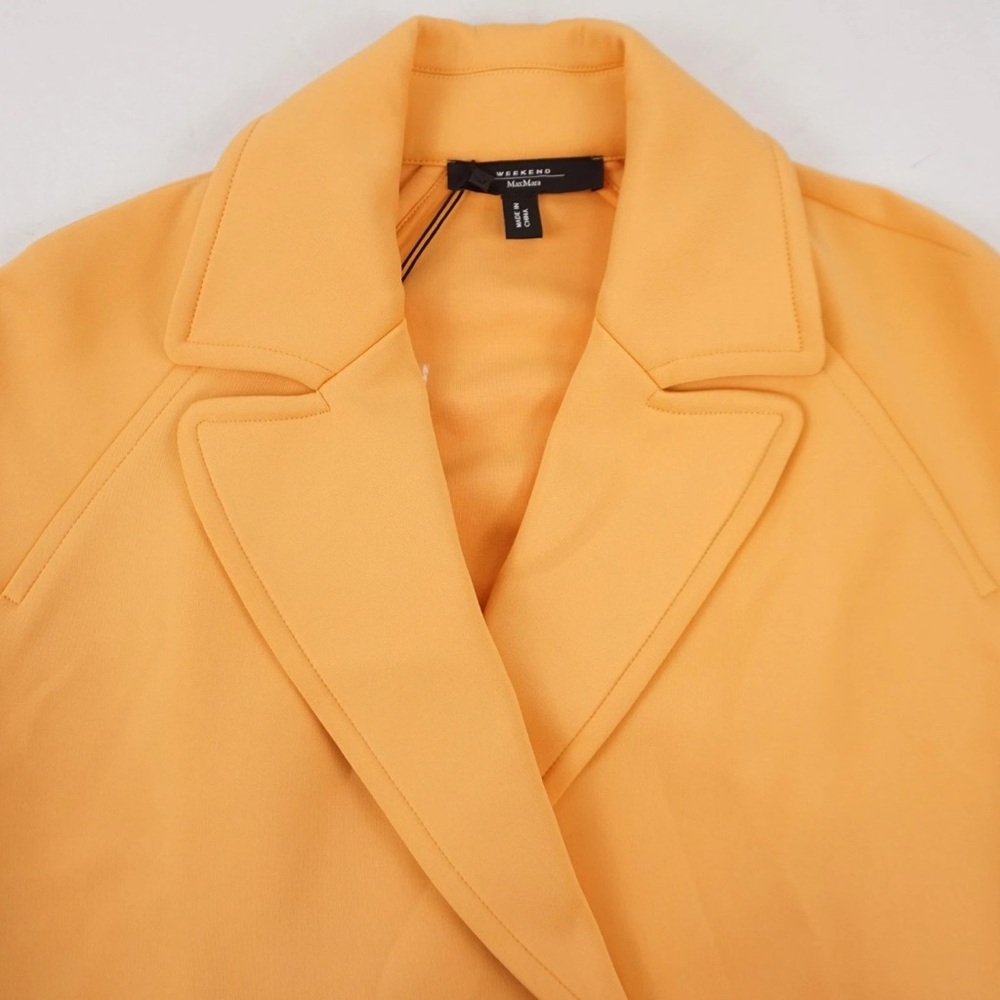 NWT [MaxMara] Weekend Women's Double-Breasted Light Coat Jacket Orange Women’s S - Picture 9 of 12
